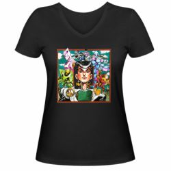 Женская футболка с V-образным вырезом Джоске - PrintSalon