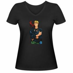 Женская футболка с V-образным вырезом Эйкити Онидзука - PrintSalon