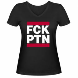 Женская футболка с V-образным вырезом FCN PTN