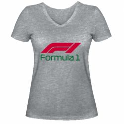 Жіноча футболка з V-подібним вирізом Formula 1 Logo