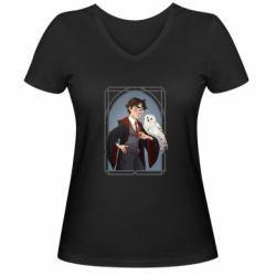Женская футболка с V-образным вырезом Гарри - PrintSalon