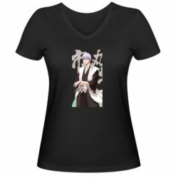 Женская футболка с V-образным вырезом Гин Ичимару - PrintSalon