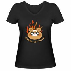 Женская футболка с V-образным вырезом Guoba Get Them - PrintSalon
