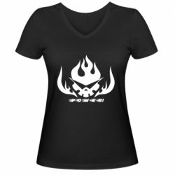 Женская футболка с V-образным вырезом Gurren power! - PrintSalon