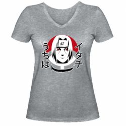 Женская футболка с V-образным вырезом Itachi Art