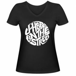 Женская футболка с V-образным вырезом J-HOPE - PrintSalon