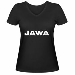 Женская футболка с V-образным вырезом JAWA - PrintSalon