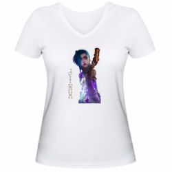 Женская футболка с V-образным вырезом Jinx Arcane - PrintSalon