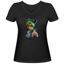 Жіноча футболка з V-подібним вирізом Jolyne Cujoh - PrintSalon