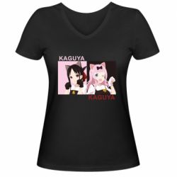 Жіноча футболка з V-подібним вирізом Kaguya girls - PrintSalon