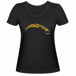 Жіноча футболка з V-подібним вирізом Karambit Gold Standoff 2 - PrintSalon