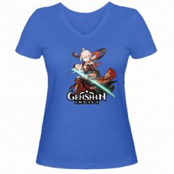 Женская футболка с V-образным вырезом Kazuha - PrintSalon