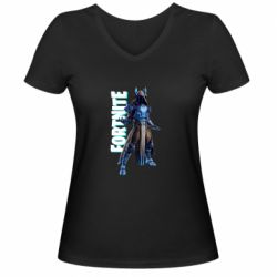 Женская футболка с V-образным вырезом King of Ice - PrintSalon