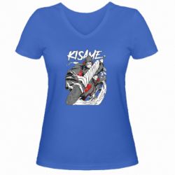 Женская футболка с V-образным вырезом Kisame Hoshigaki Art