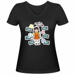 Жіноча футболка з V-подібним вирізом Красный свет зеленый свет - PrintSalon