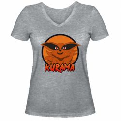 Жіноча футболка з V-подібним вирізом Kurama - PrintSalon