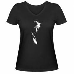 Женская футболка с V-образным вырезом Kurosaki Ichigo - PrintSalon