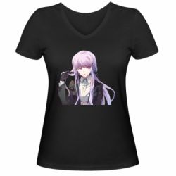 Женская футболка с V-образным вырезом Kyoko Kirigiri art - PrintSalon