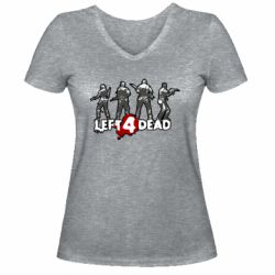 Жіноча футболка з V-подібним вирізом Left 4 Dead Gang - PrintSalon