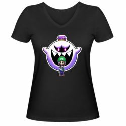 Жіноча футболка з V-подібним вирізом Luigi and King Boo - PrintSalon