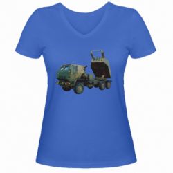 Женская футболка с V-образным вырезом M142 HIMARS - PrintSalon