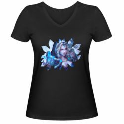 Женская футболка с V-образным вырезом Magical Crystal Maiden - PrintSalon