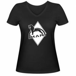 Женская футболка с V-образным вырезом Man Art - PrintSalon