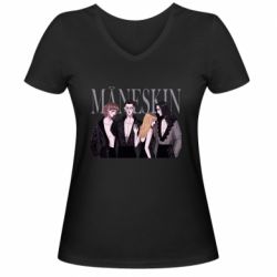 Женская футболка с V-образным вырезом Манескин - PrintSalon