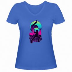 Жіноча футболка з V-подібним вирізом Might Guy - PrintSalon
