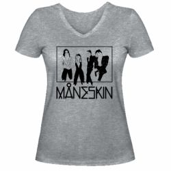 Жіноча футболка з V-подібним вирізом Монескін