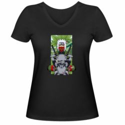 Жіноча футболка з V-подібним вирізом Modern art  Jiraiya - PrintSalon