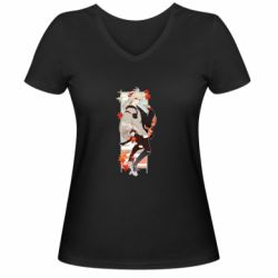 Женская футболка с V-образным вырезом Modern Kazuha - PrintSalon