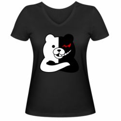 Жіноча футболка з V-подібним вирізом Monomishka with hands - PrintSalon