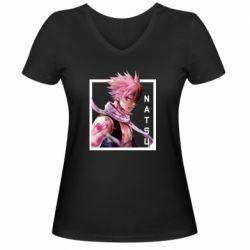 Женская футболка с V-образным вырезом Нацу - PrintSalon
