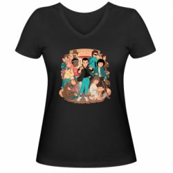 Женская футболка с V-образным вырезом Очень странные дела арт - PrintSalon