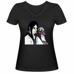 Жіноча футболка з V-подібним вирізом Orochimaru with a snake - PrintSalon