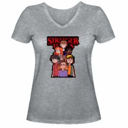 Женская футболка с V-образным вырезом ОСД Друзья вместе - PrintSalon