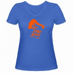 Женская футболка с V-образным вырезом Pro Rider - PrintSalon
