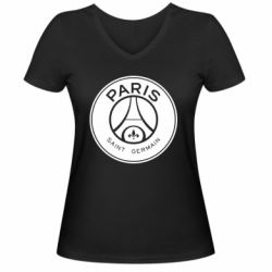 Жіноча футболка з V-подібним вирізом PSG Logo