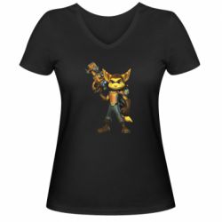 Женская футболка с V-образным вырезом Ratchet with Clank - PrintSalon