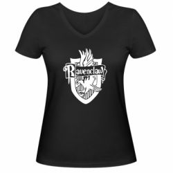 Женская футболка с V-образным вырезом Ravenclaw Emblem - PrintSalon