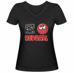 Жіноча футболка з V-подібним вирізом Red ball 4 - PrintSalon