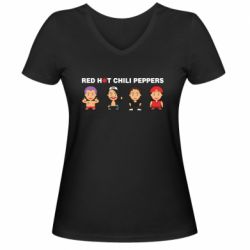 Жіноча футболка з V-подібним вирізом RHCP Chibies