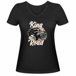 Женская футболка с V-образным вырезом Road King - PrintSalon