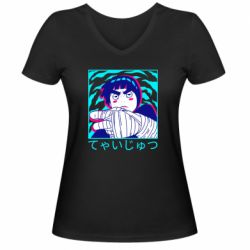Жіноча футболка з V-подібним вирізом Rock Lee Naruto - PrintSalon