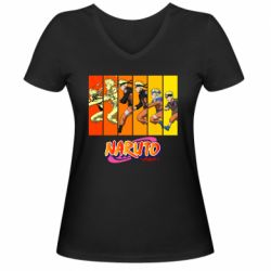 Жіноча футболка з V-подібним вирізом Running Naruto - PrintSalon