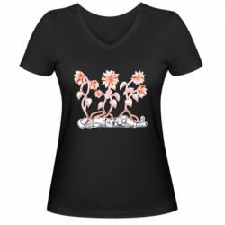 Женская футболка с V-образным вырезом Русский солдат в Украине - PrintSalon