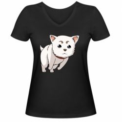 Женская футболка с V-образным вырезом Садахару арт - PrintSalon