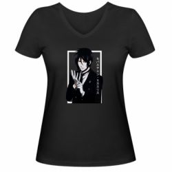 Жіноча футболка з V-подібним вирізом Sebastian Michaelis butler - PrintSalon