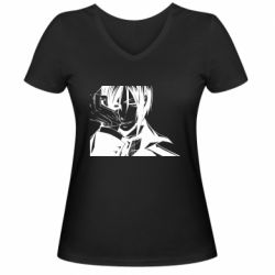 Женская футболка с V-образным вырезом Sebastian - PrintSalon